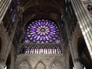 A Rose Window in the St. Denis Basilica Cathedral